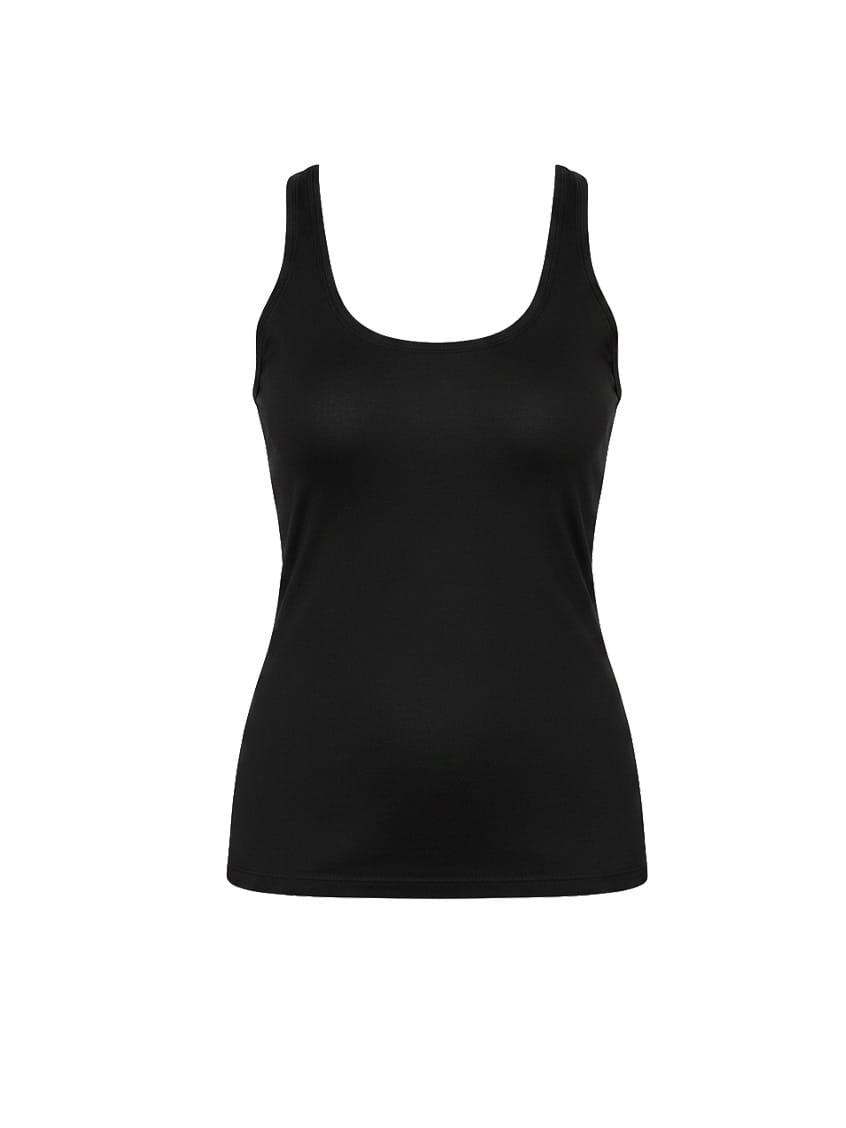 Black tank top on a white background