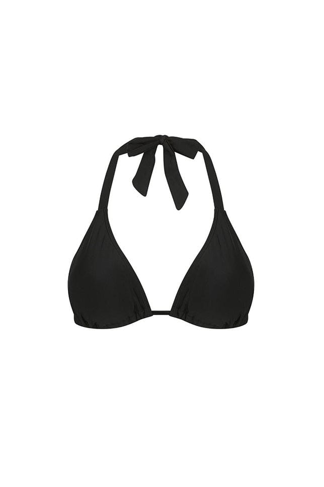 Ghost mannequin black triangle bikini top