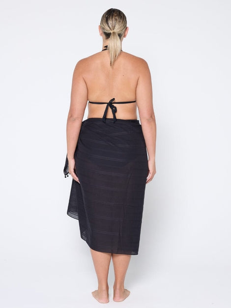 Black Cotton Sarong