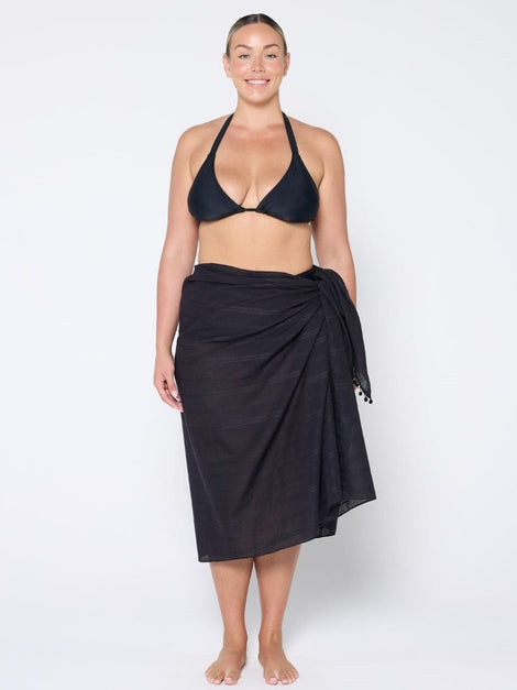 Black Cotton Sarong