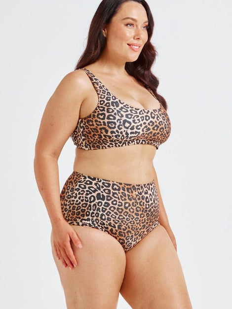 Leopard Sustainable Two Way Bikini Top
