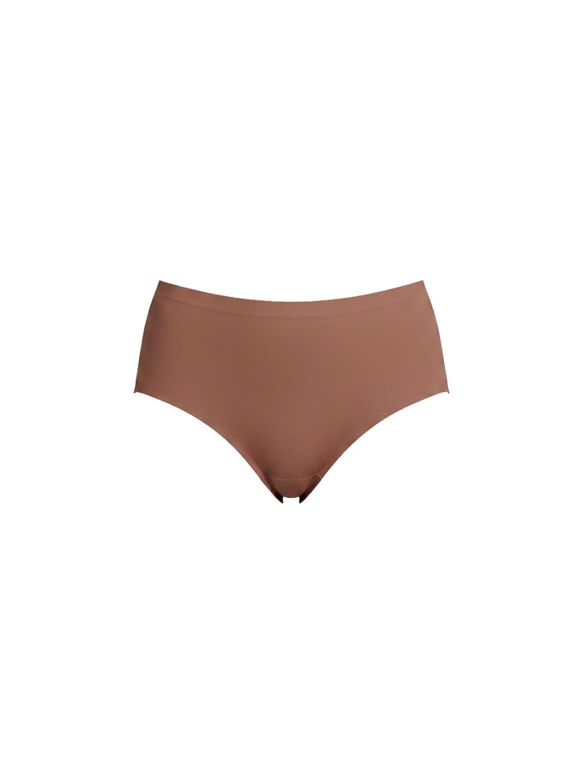 High waisted cheeky underwear in brown