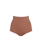 Brown high-waisted underwear on a white background
