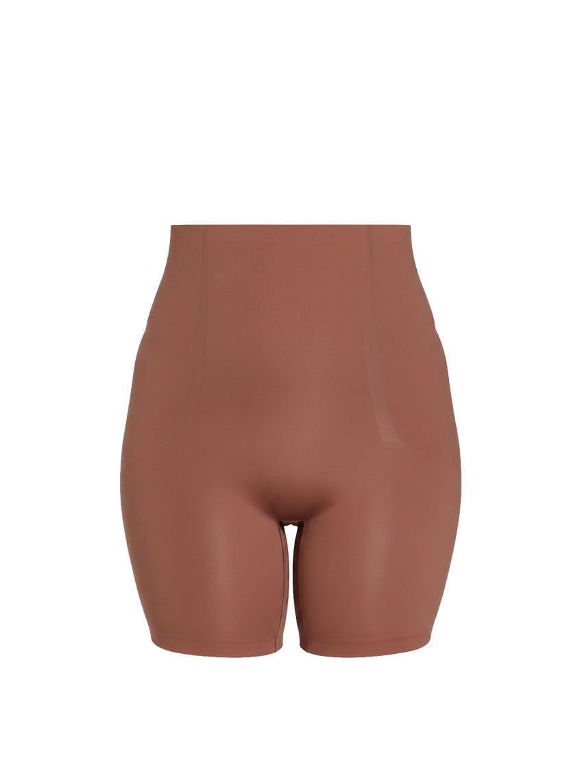 Ghost mannequin of brown shapewear short 