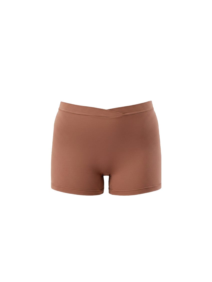 Brown shorts on a white background
