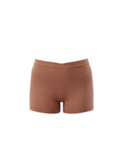 Brown shorts on a white background