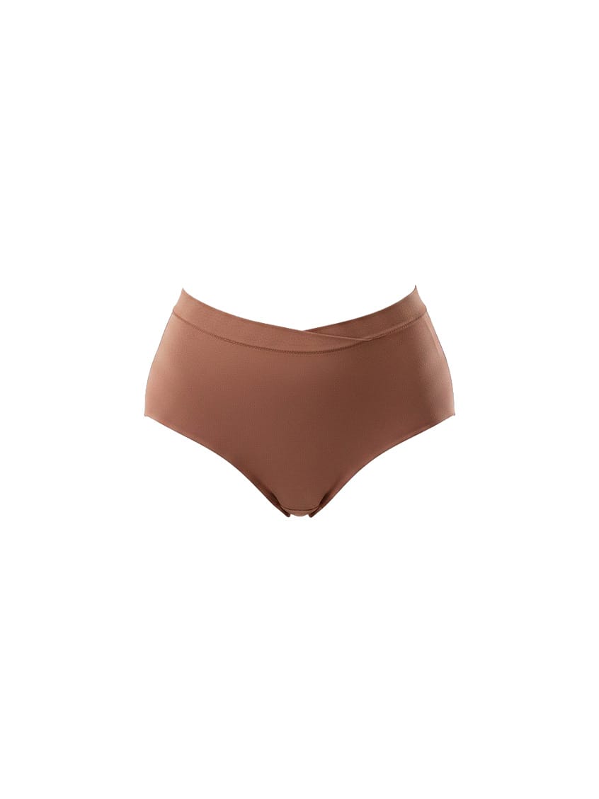 High wasited cheeky underwear in brown