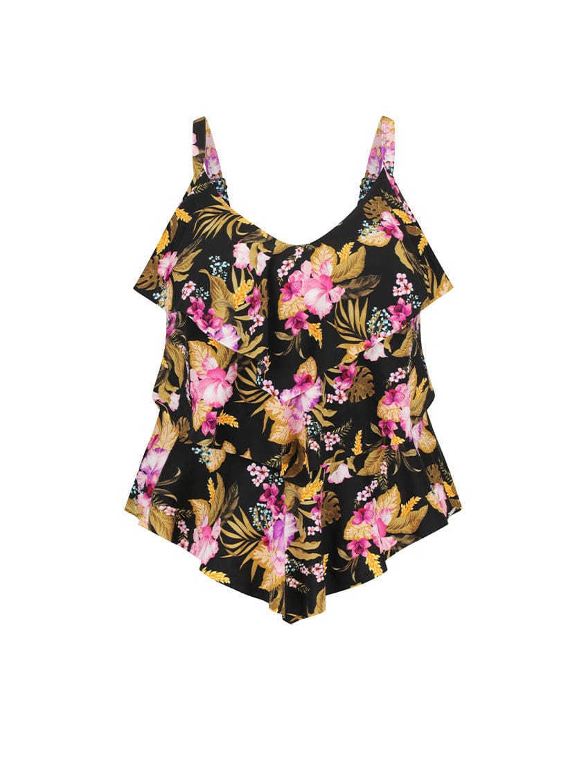 Caribbean Chlorine Resistant 3 Tier Tankini Top | B-G Cups – Curvy ...