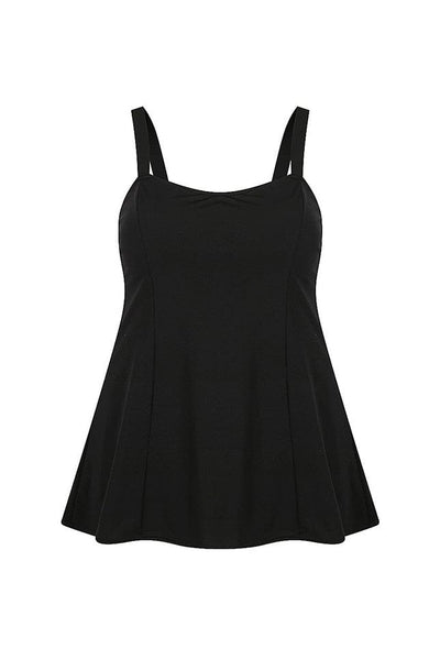 Ghost mannequin black swim dress with no pant
