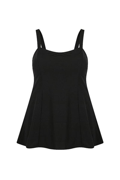 Ghost mannequin black swim dress