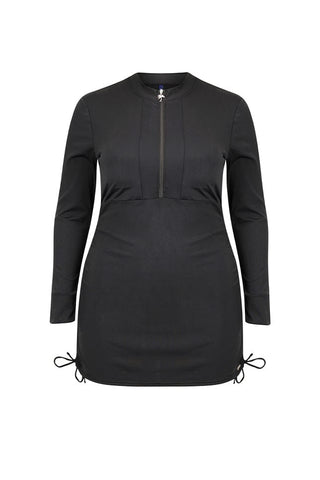 Chlorine Resistant Long Sleeve Side Ruched Rash Vest