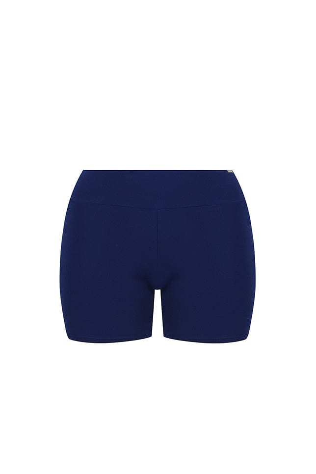 Ghost mannequin navy boyleg swim pant