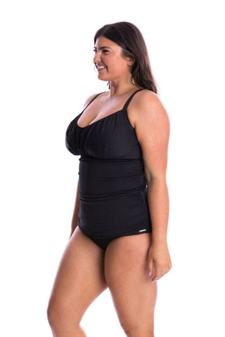 Honey Comb Black Underwire One Piece