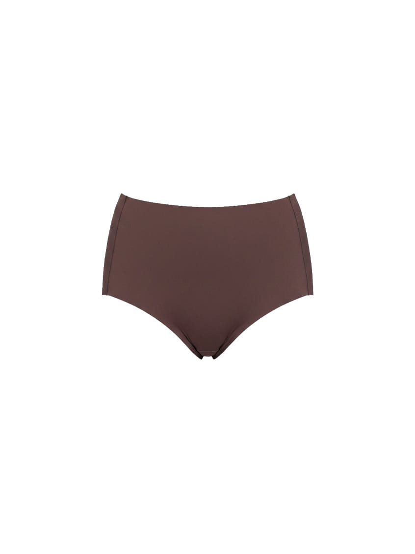 Ghost mannequin of smoothing high waisted brown g string