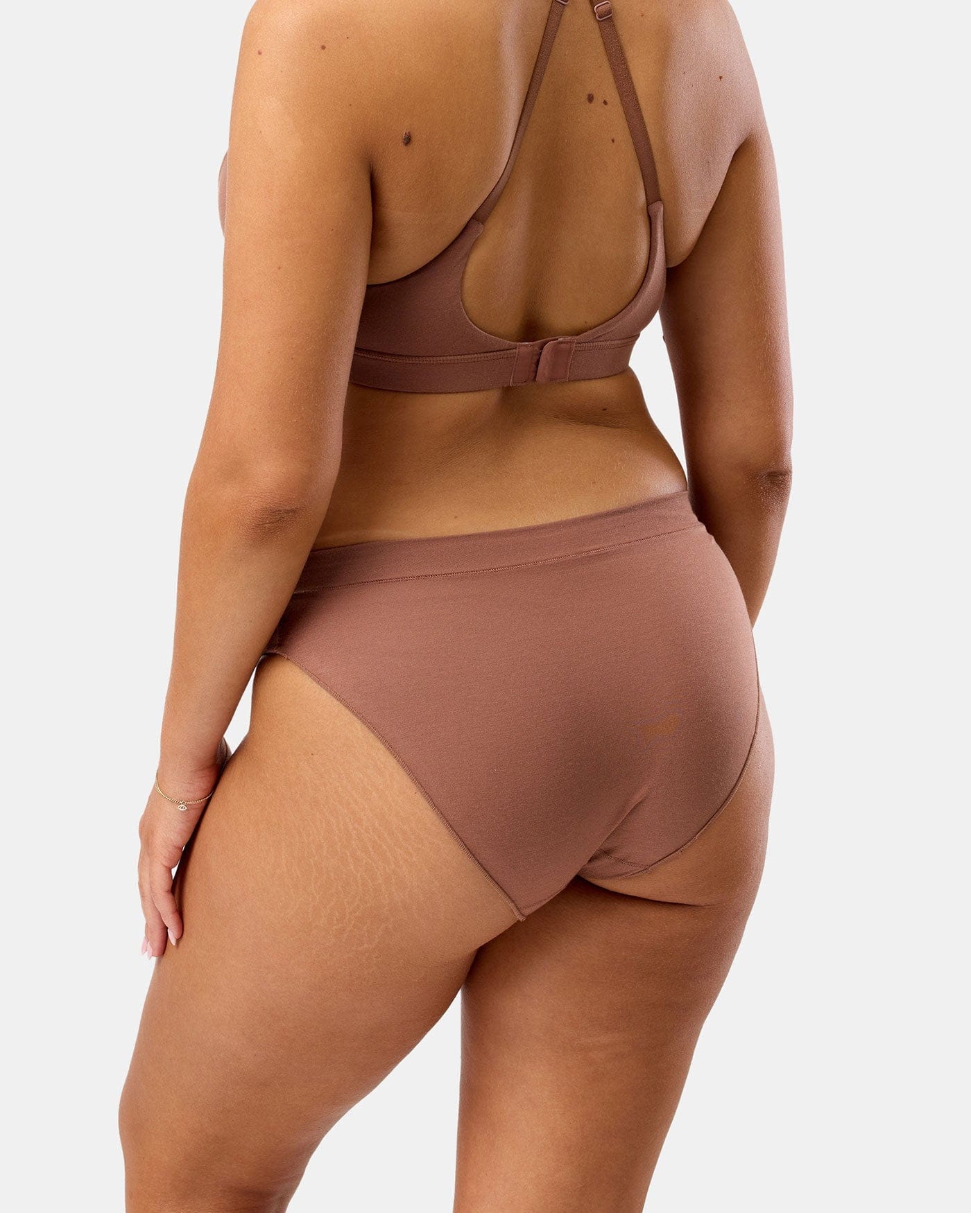 Brown brief set on a white background