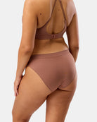 Brown brief set on a white background
