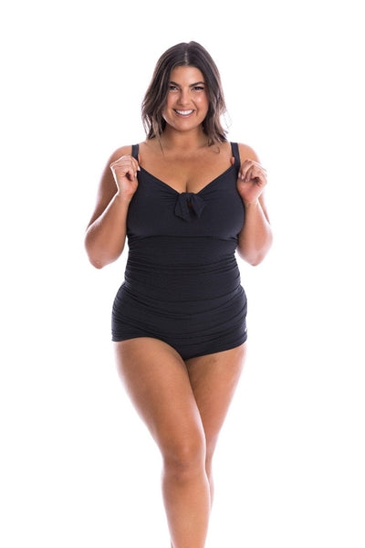 Honey Comb | Womens Black One Piece Swimsuit 