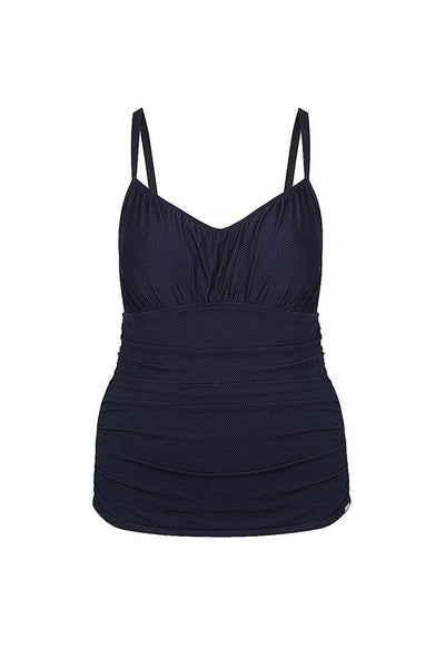 Ghost mannequin navy honey comb tankini