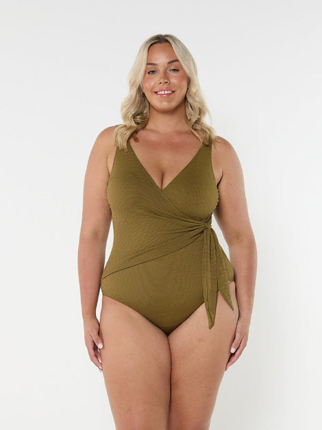 Honey Comb Zanzibar Waist Tie One Piece