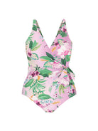 Ghost mannequin of v neck one piece for curve women with waist tie detail