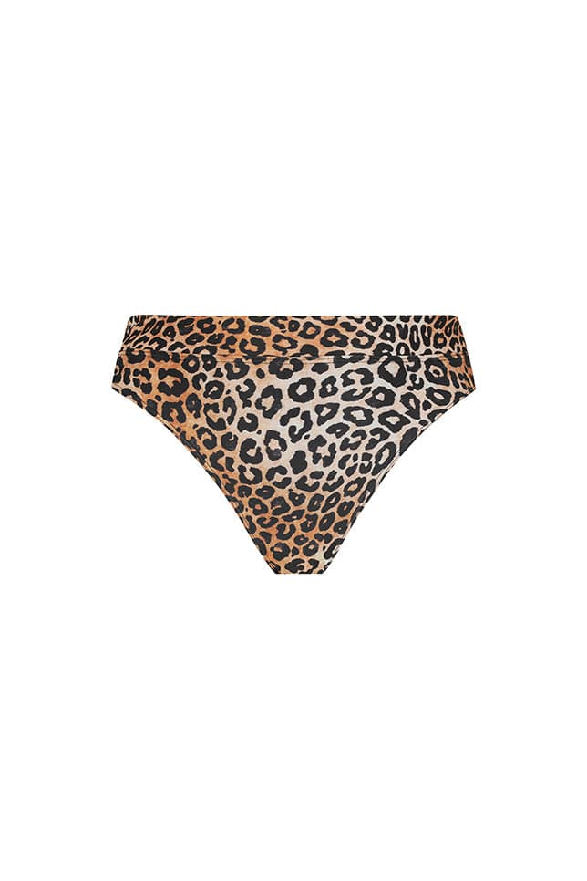 Ghost Mannequin of leopard print high cut bikini pant