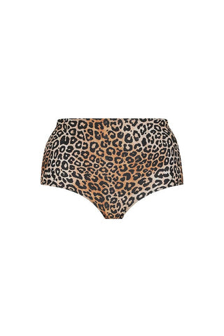 Leopard Sustainable High Waist Bikini Bottoms