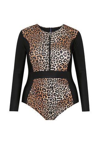 Leopard Sustainable Long Sleeve One Piece