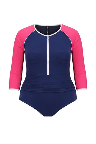Luxe Sport Chlorine Resistant 3/4 Sleeve One Piece
