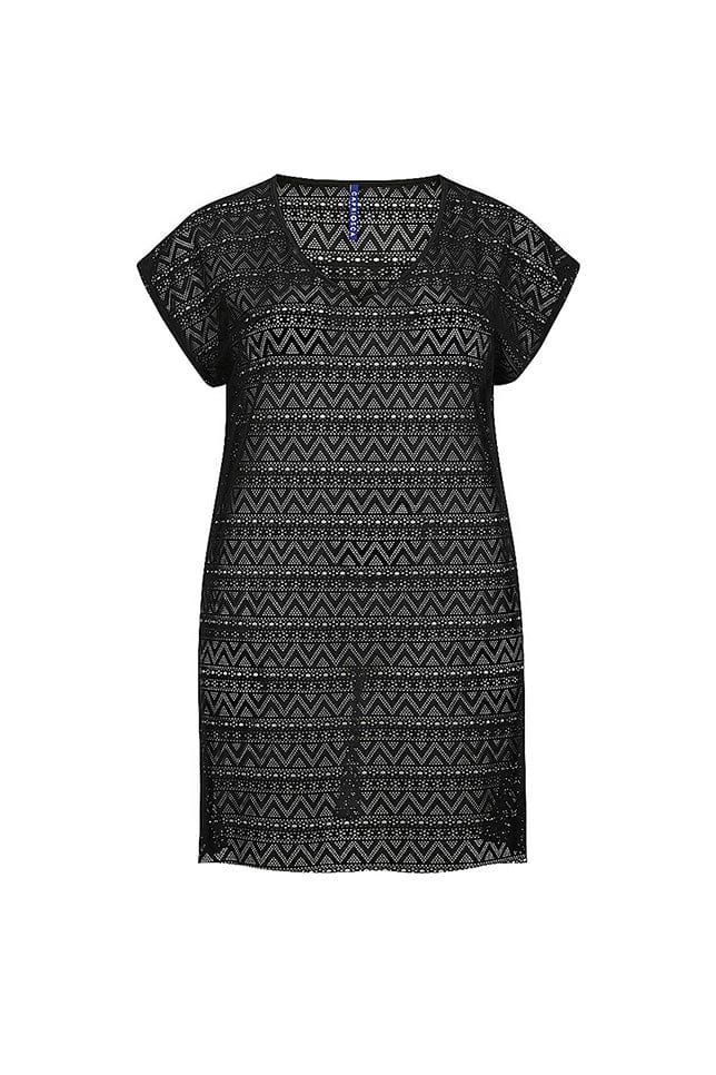 Ghost mannequin black mesh cover up