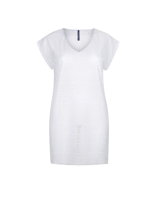 Ghost mannequin of mesh over shirt white 