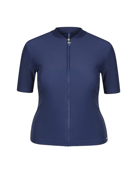 Navy Short Sleeve Rash Vest