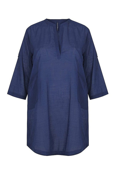 navy cotton beach cover up