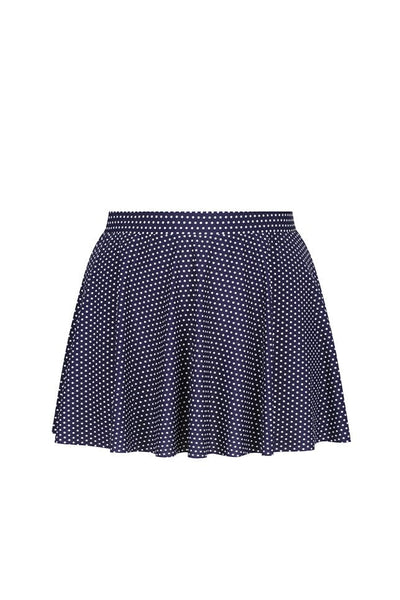 Ghost mannequin of navy and white skater skirt
