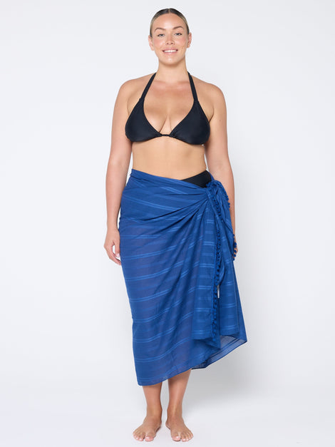 Navy Cotton Sarong