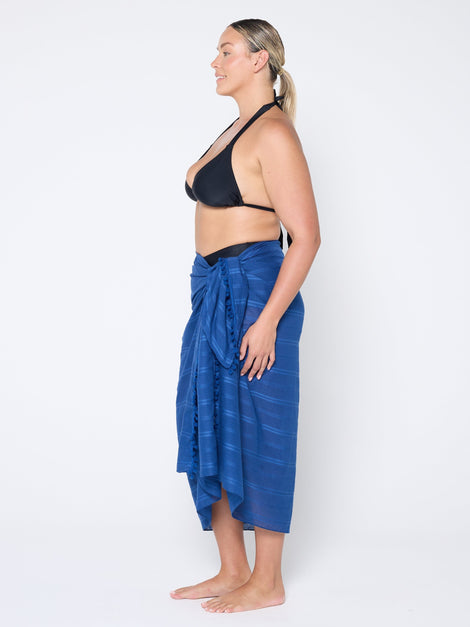 Navy Cotton Sarong