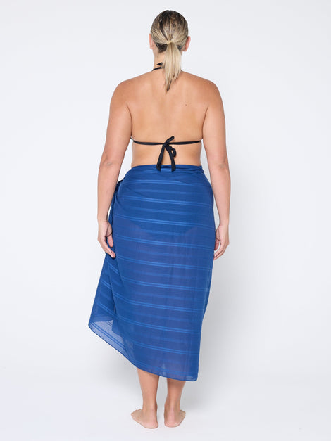 Navy Cotton Sarong