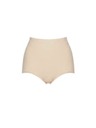 Beige high-waisted underwear on a white background