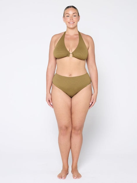 Honey Comb Zanzibar Triangle Bikini Top