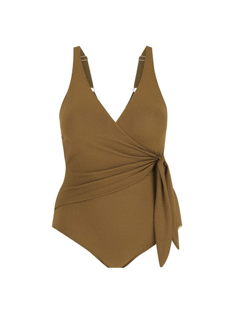 Honey Comb Zanzibar Waist Tie One Piece