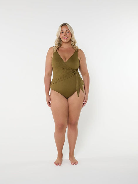 Honey Comb Zanzibar Waist Tie One Piece