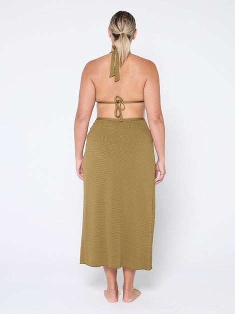 Honey Comb Zanzibar Maxi Split Skirt
