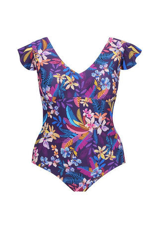 Majorca V Neck Frill One Piece