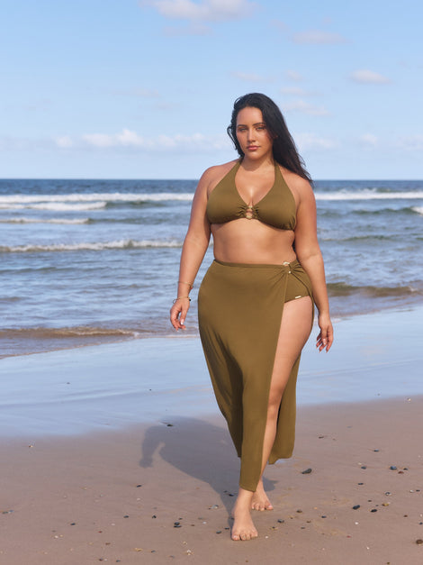 Honey Comb Zanzibar Maxi Split Skirt