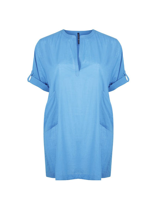 plus size kaftan top blue
