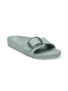 Ghost mannequin of sage birkenstock one strap sandal