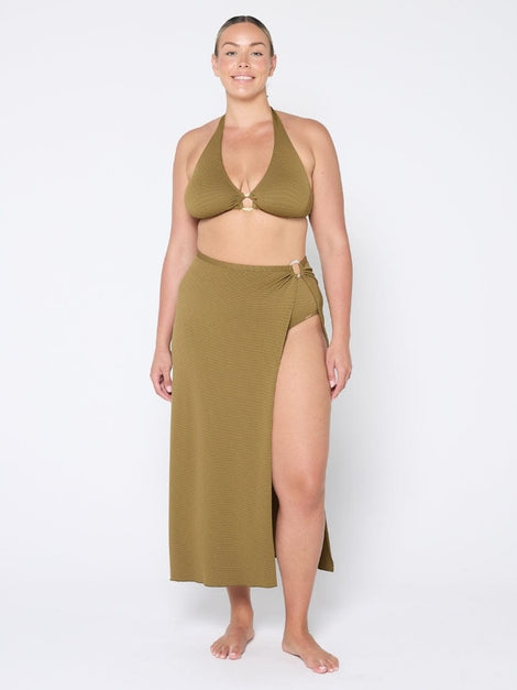 Honey Comb Zanzibar Maxi Split Skirt