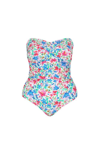 Summer Fields Twist Front Bandeau One Piece