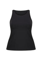 ghost mannequin black high neck tankini