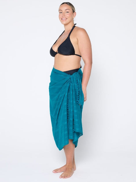 Teal Cotton Sarong