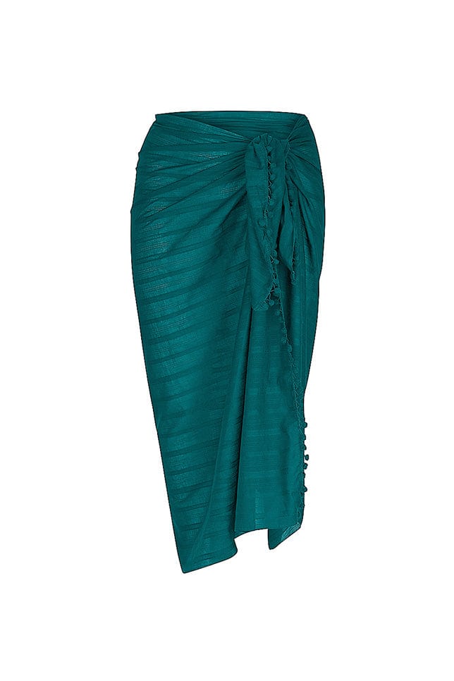 ghost mannequin teal sarong